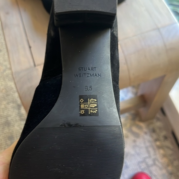 New. Stuart Weitzman Yuliana 60 Stretch Suede Ankle Boots in Black Size 8.5 - Picture 9 of 9